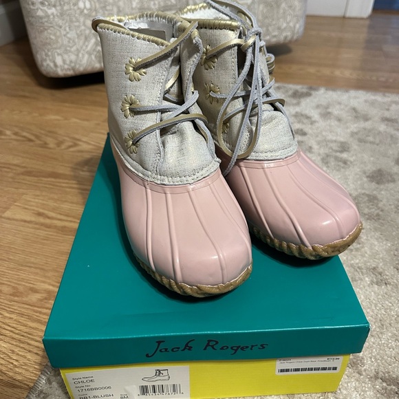 Jack Rogers Chloe Boots, Pink, Size 8 - Picture 1 of 5